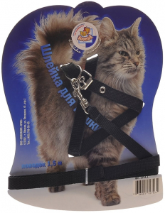 Шлейка для кошки на блистере